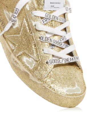 靴 GGDBSNEAKERS Golden Goose Women's Super-Star Glitter Low Top Sneakers