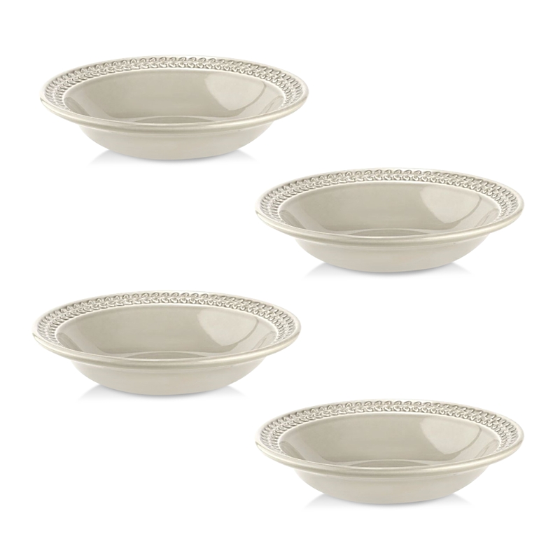 Portmeirion Botanic Garden Harmony Deep Pasta Bowls, Set Of 4 In White