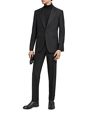Shop Zegna Black Trofeo 600 Tailoring Evening Suit