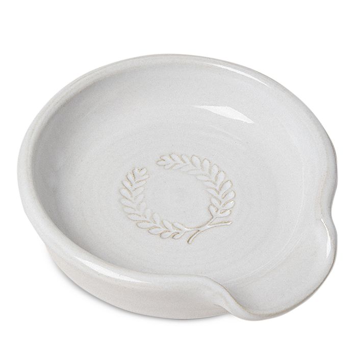 Laurel Spoon Rest - White – Farmhouse Pottery