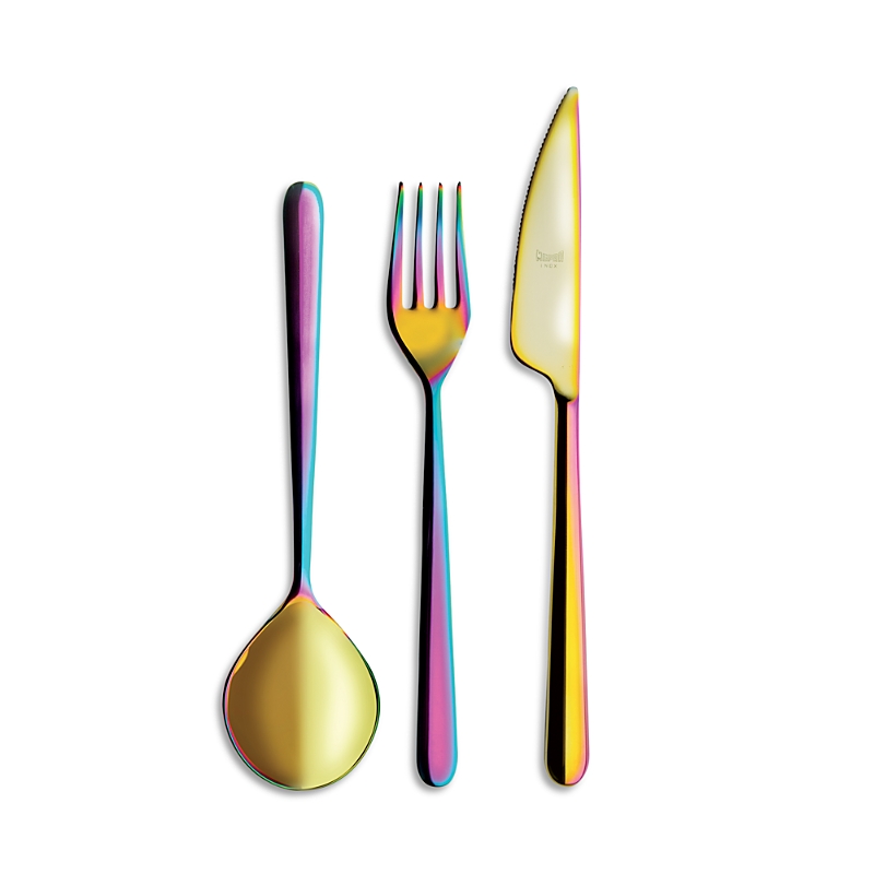 Mepra Linea Rainbow 3 Piece Serving Set In Multi