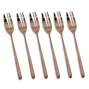 Mepra Linea Pvd Bronze Cake Forks, Set of 6