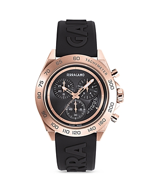 Shop Ferragamo Urban Ion-plated Stainless Steel Chronograph Watch, 43mm In Black