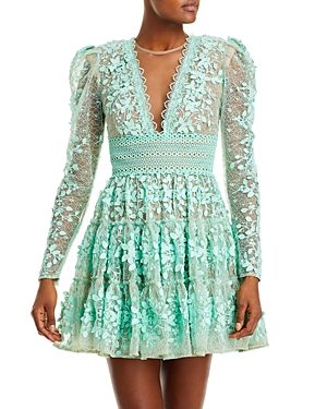 BRONX AND BANCO MEGAN EMBROIDERED MINI DRESS