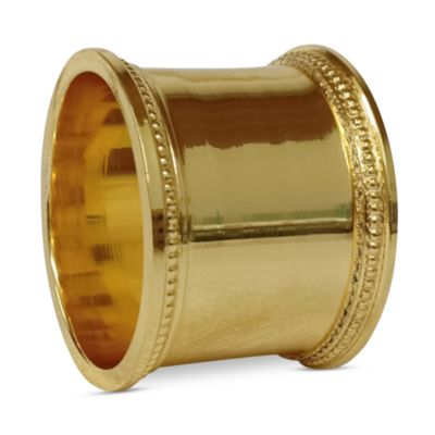 Aman Imports - Napkin Ring with Beaded Rim - Exclusive