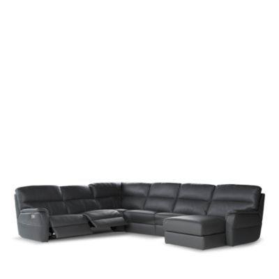 Grazia 6-Piece Power Reclining Leather Sectional