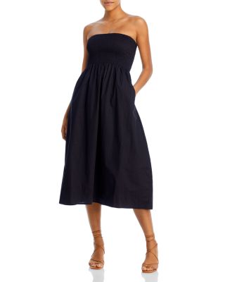 Faithfull the Brand Madella Cotton Strapless Smocked Midi Dress |  Bloomingdale's Women