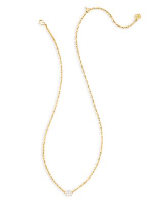 Cailin Cubic Zirconia Adjustable Pendant Necklace in 14K Gold Plated, 16"-19"