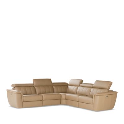 Trevi 5 Piece Power Reclining Leather Sectional