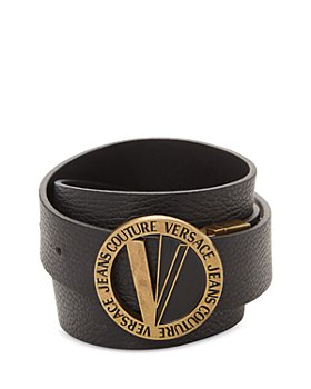 Versace Jeans Couture - Men's Logo Plaque Buckle Leather Belt