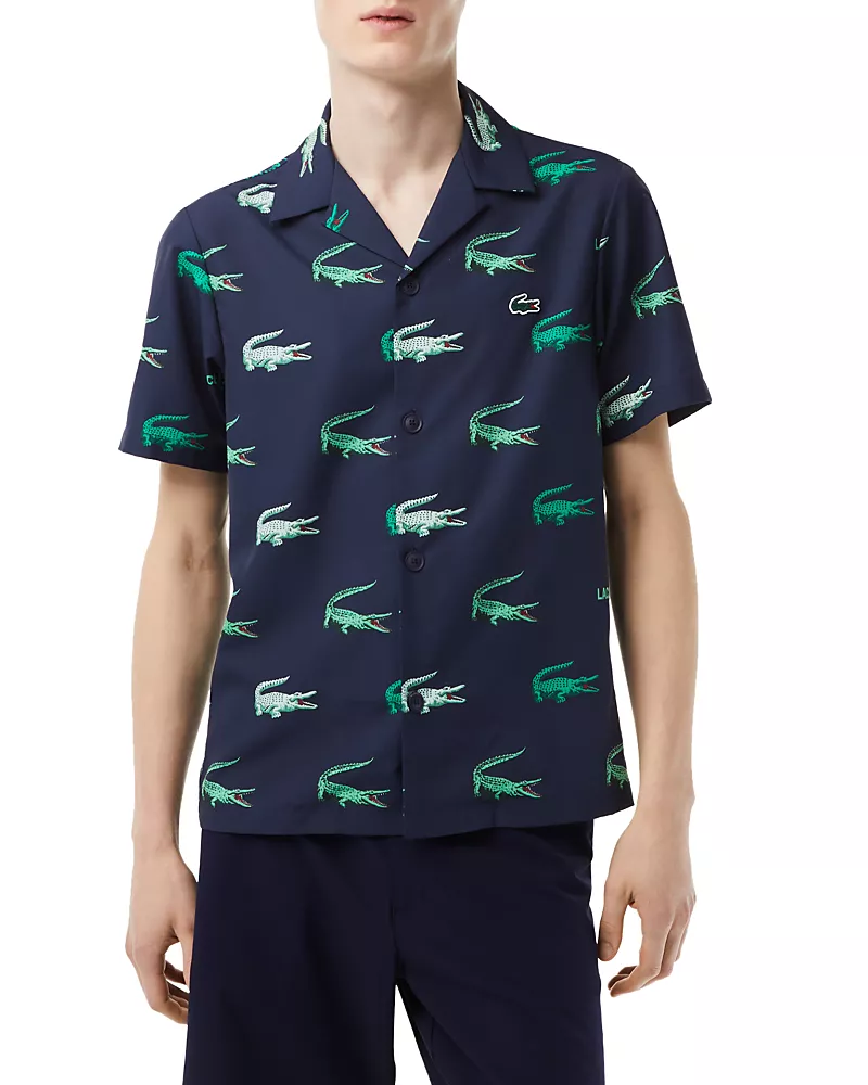 Lacoste Printed Hawaiian Performance Shirt