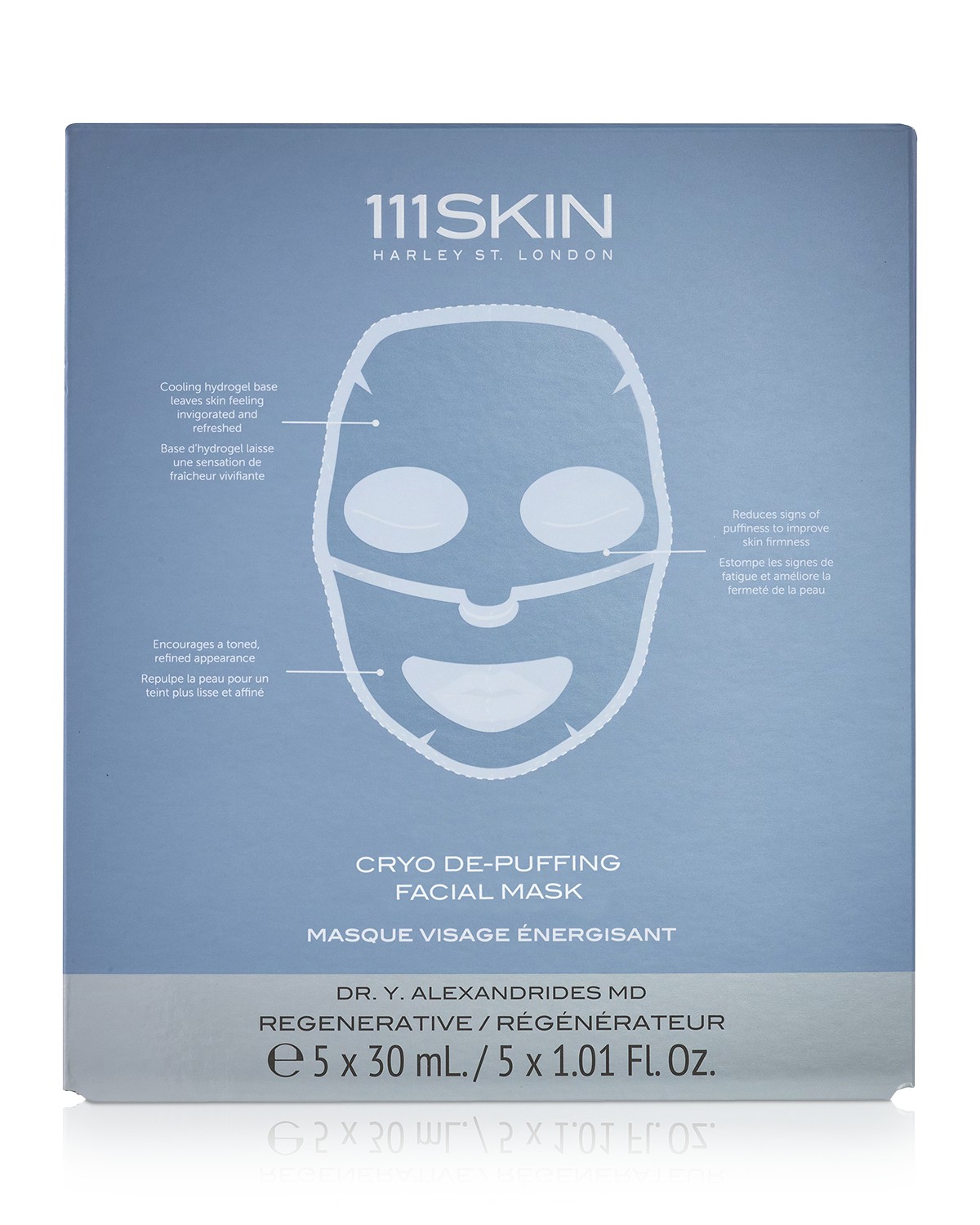 Cryo De-Puffing Facial Mask Box, 5 Piece