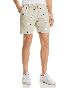 Alex Crane Bo Linen Shorts In Icehouse
