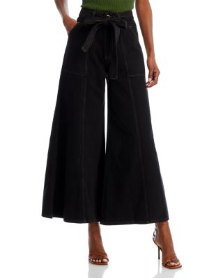 FARM Rio Cotton Twill Wide Leg Pants | Bloomingdale