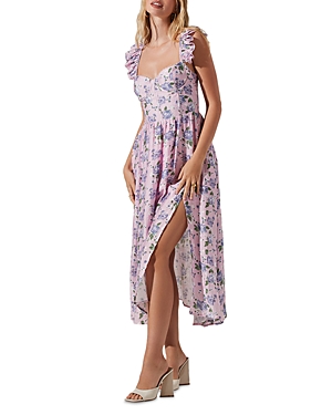 Shop Astr The Label Wedelia Floral Print Corset Dress In Purple Floral