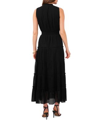 Tie Neck Tiered Maxi Dress