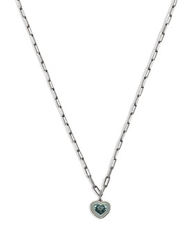 COACH - Crystal Heart Pendant Necklace, 16"-18"