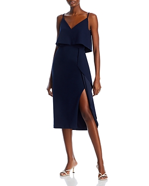 Aqua Crepe Overlay Midi Dress - 100% Exclusive