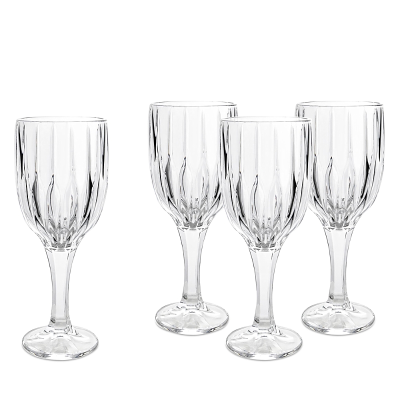 Godinger Pleat Goblets, Set Of 4 In Clear