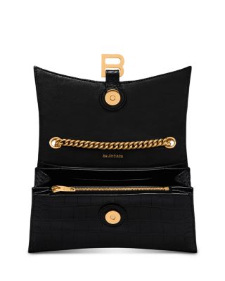 Crush Mini Chain Bag Crocodile Embossed