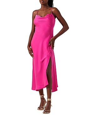 Astr Womens Leg Slit Night Out Cocktail And Party Dress In Bright Fuchsia