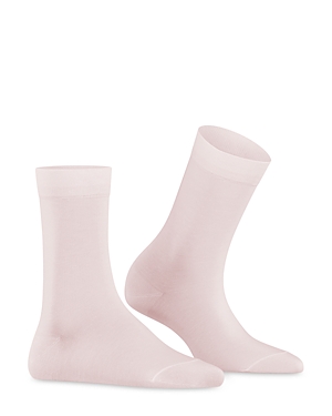 Falke Cotton Touch Crew Socks In Powder Pink