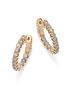 Bloomingdale's Diamond Inside Out Hoop Earring In 14k Yellow Gold, 1.20 Ct. T.w. - 100% Exclusive
