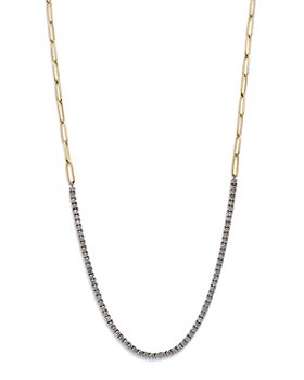 Bloomingdale's - Diamond Link Collar Necklace in 14K White & Yellow Gold, 2.50 ct. t.w. - 100% Exclusive