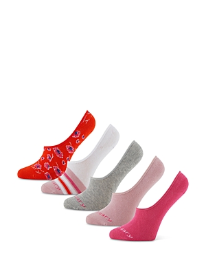 Sanctuary Liner Socks, Pack Of 5 In Pink