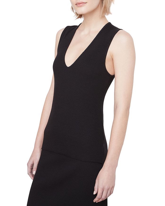 Vince Sleeveless Ribbed Knit Top | Bloomingdale's