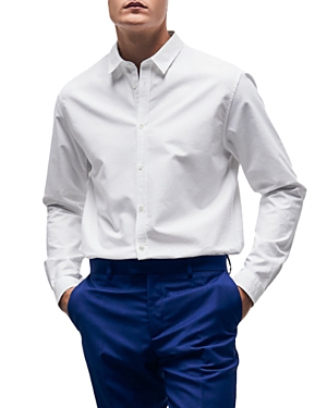 THE KOOPLES OXFORTOR COTTON SOLID REGULAR FIT BUTTON DOWN OXFORD SHIRT