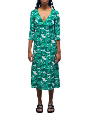 The Kooples Summer Party Silk Midi Dress Bloomingdale s