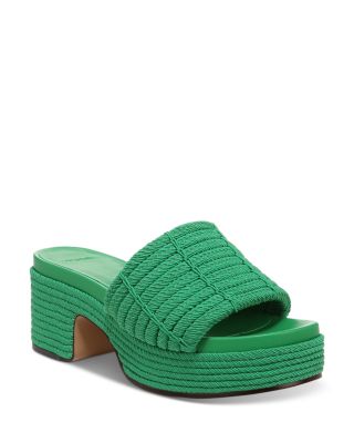 Vince - Women's Margo Cord Slip On Platform High Heel Sandals