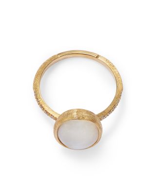 18K Yellow Gold Siviglia Mother of Pearl &amp; Diamond Ring