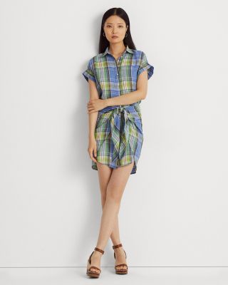 chinese dress ladies Stetson White Linen Shirt Dress main image 1