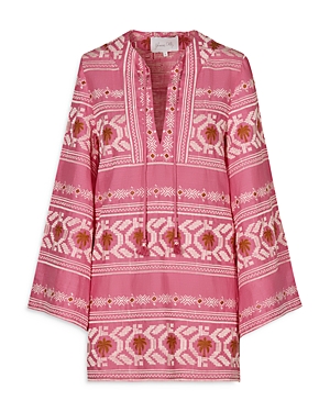 Shop Johanna Ortiz Apurimac Dress In Tropic Pink/ecru