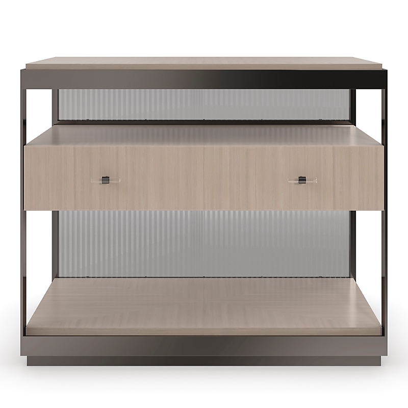 Caracole Falling Waters End Table In Woodland Gray
