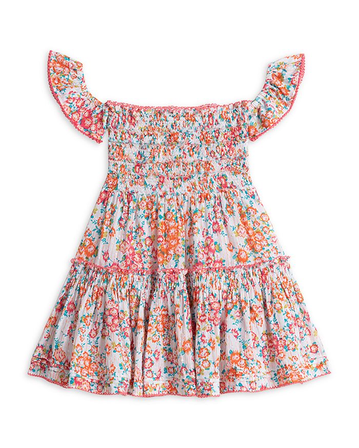 Poupette St. Barth Girls' Aurora Cotton Floral Print Mini Dress ...