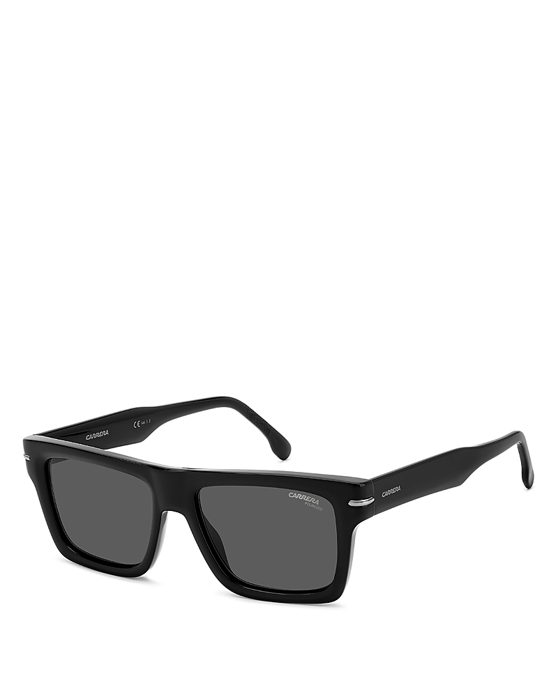 Carrera Men's 54mm Acetate Rectangular Sunglasses In Black Grey