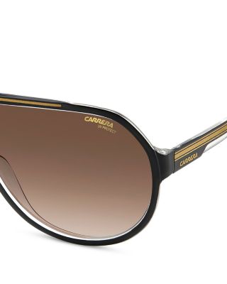 Aviator Shield Sunglasses, 64mm
