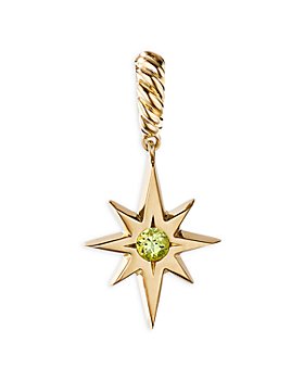 David Yurman - Cable Collectibles® North Star Birthstone Charm in 18K Yellow Gold with Peridot