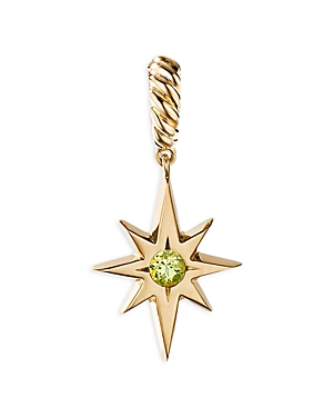 David Yurman Cable Collectibles North Star Birthstone Charm in 18K Yellow Gold with Peridot