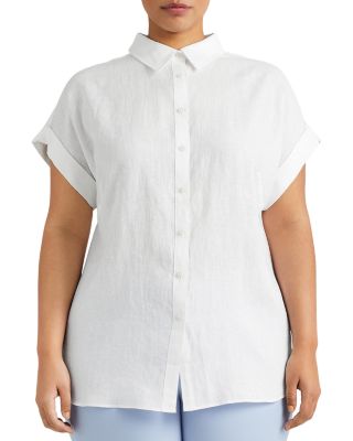 Ralph Lauren - Plus Short Sleeve Button Up Shirt