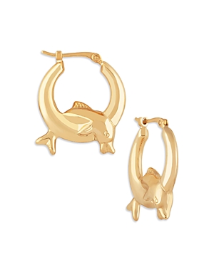 Bloomingdale's 14K Gold Dolphin Hoop Earrings - 100% Exclusive