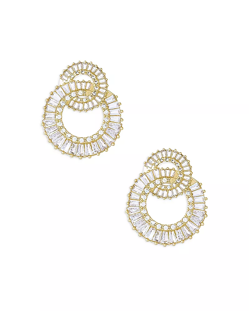 Ettika Rotating Circles Crystal Earrings