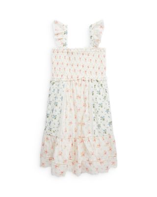 Ralph Lauren Girls' Floral Smocked Cotton Batiste Dress - Little Kid |  Bloomingdale's