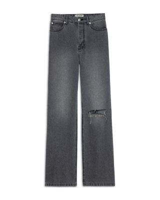 Evy Ripped Flared Jeans in Gris