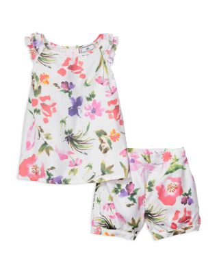 Petite Plume - Girls' Gardens of Giverny Amelie Short Set - Baby, Little Kid, Big Kid