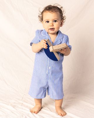 Boys' French Blue Seersucker Summer Romper - Baby