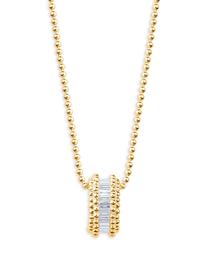 Harakh Diamond Baguette Pendant Necklace in 18K Yellow Gold, 0.40 ct. t.w.